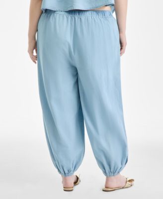 Plus Size High Rise Elastic Waist Pants, Macy's Exclusive