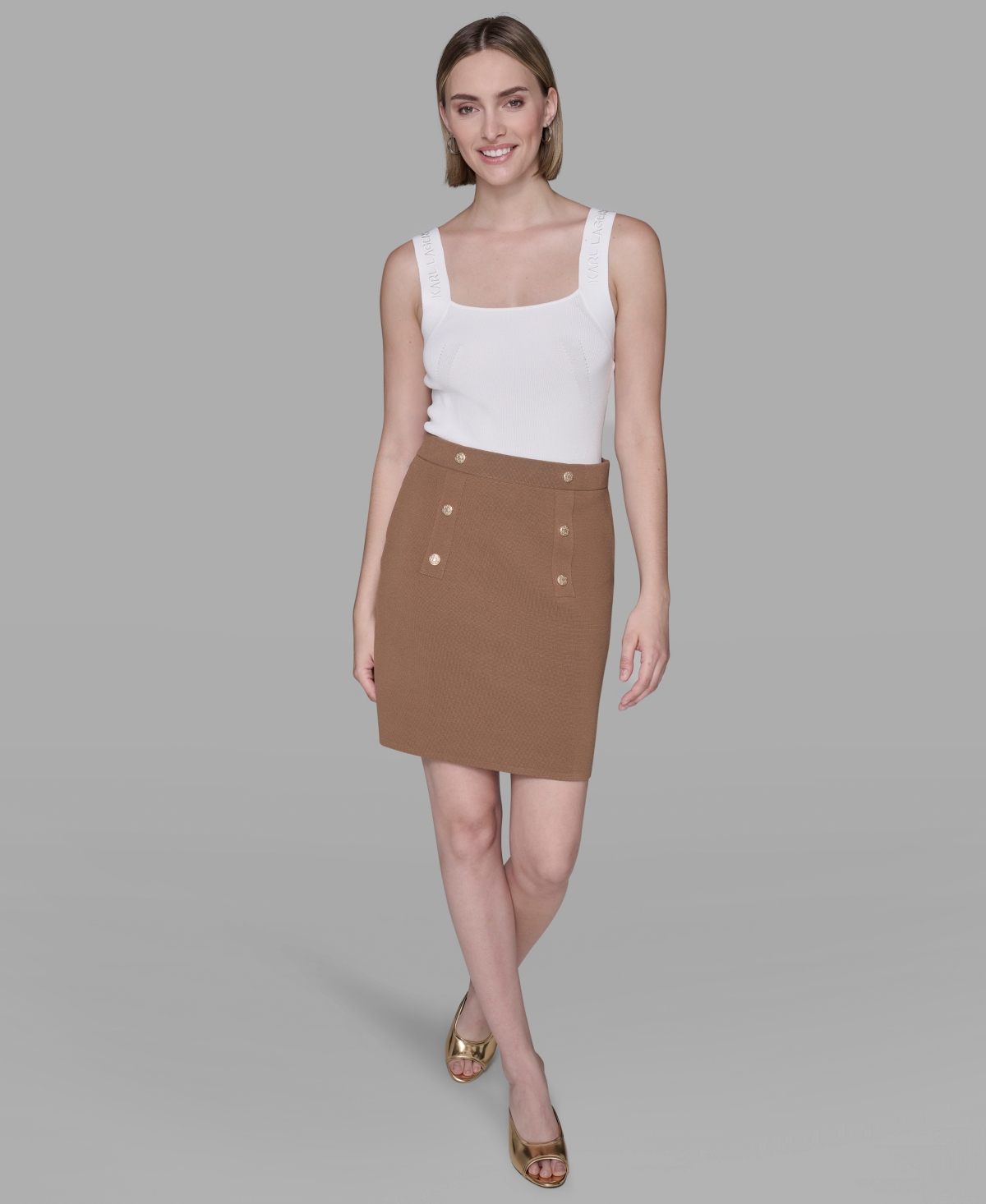 Karl Lagerfeld Women's Pencil Skirt In Brown