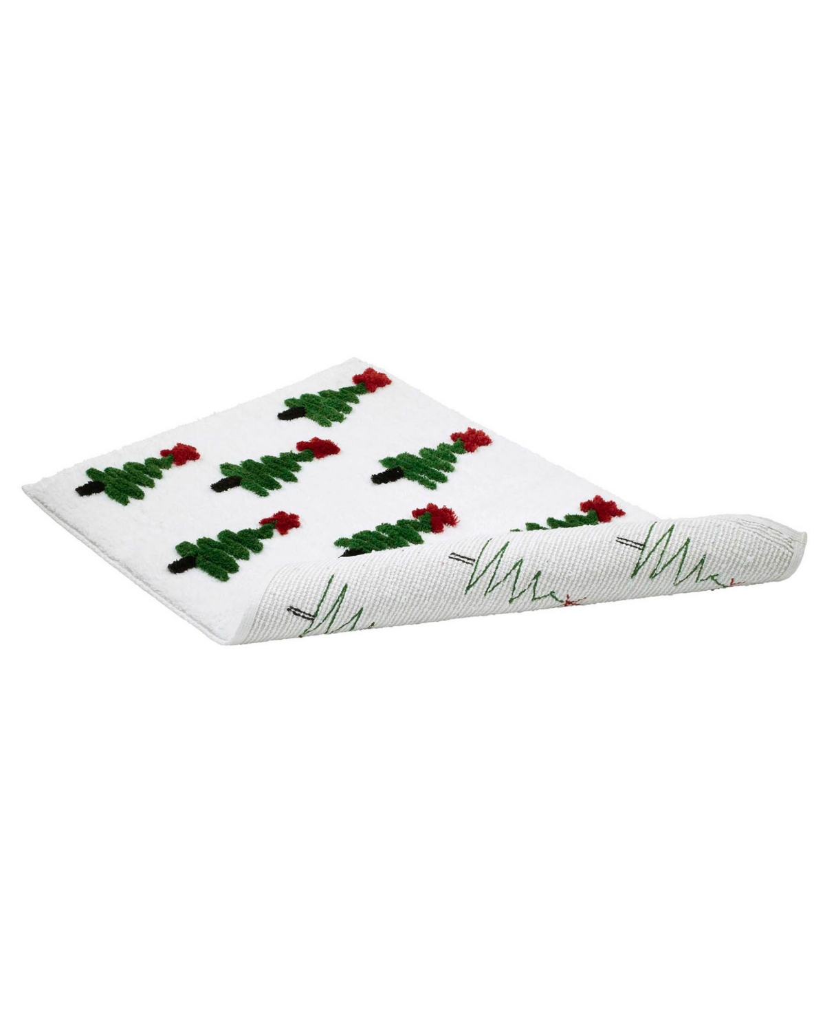 Avanti Ribbon Tree Polyester Bath Rug, 20" X 32" In White
