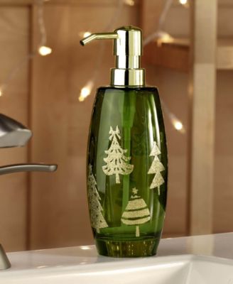 Holiday Tree Glass Lotion Pump