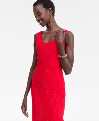 I.N.C. International Concepts - Women's Embellished Sweater Tank Top