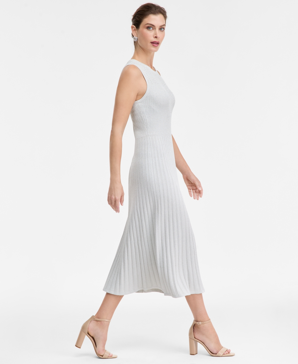 I.n.c. International Concepts Women's Sleeveless Metallic Sweater Dress, Macy's Exclusive