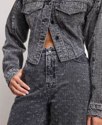 Women's Dolly Joleans Crystal Good Skate Wide Leg Jeans, Regular & Plus Size