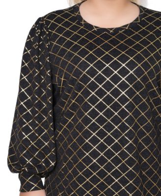 Plus Size Bishop Sleeve Pullover Top