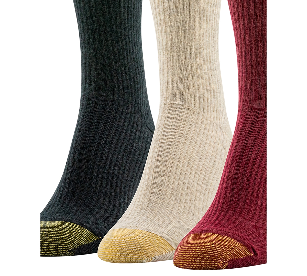 Gold Toe Women's 3-pack Sparkle Lettuce Edge Midi Crew Socks