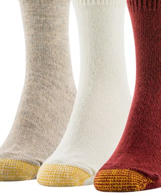 Women's 3-Pack Fuzzy Midi Crew Socks