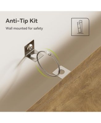 70.9 Inches Tall Arched Kitchen Pantry, 8-Tier Pantry Cabinet with Doors & Adjustable Shelves