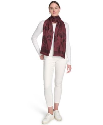 Women's Metallic Floral Wrap