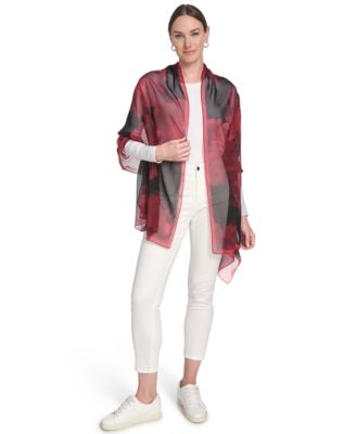 Women's Floral Pattern Holiday Wrap