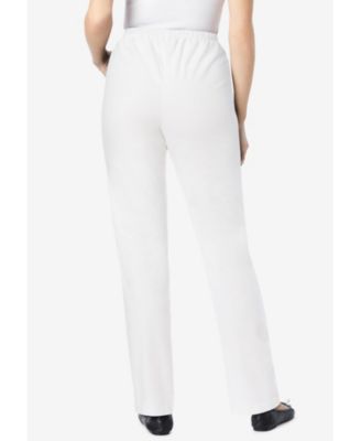 Women's Within Straight Leg Fineline Pull-On Stretch Denim Jeans