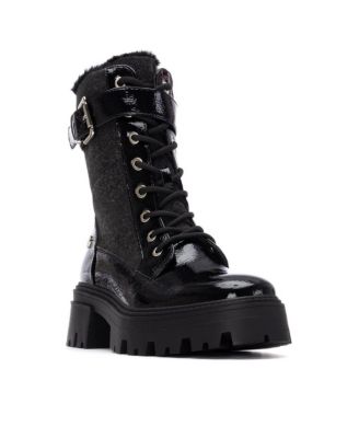 Women's Patent Leather Combat Booties By XTI