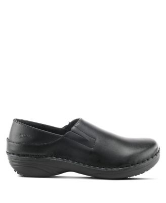 Professional Manila Leather Slip-On Work Loafer with Removable Insole and Skid-Resistant Sole