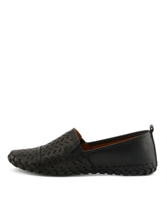 Kapri Flexible Leather Loafer with Cutout Detail and Removable Arch Support Insole