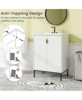 Bathroom Cabinet with Sink Combo Space Saving Vanity Unit with Storage