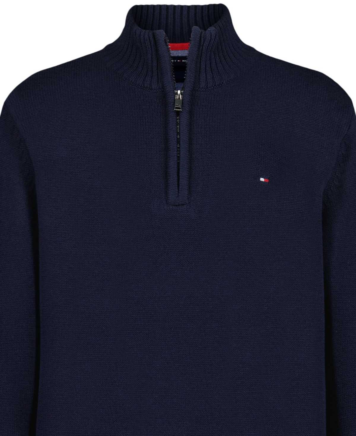 Tommy Hilfiger Boys 8-20 Quarter-zip Sweater In Black