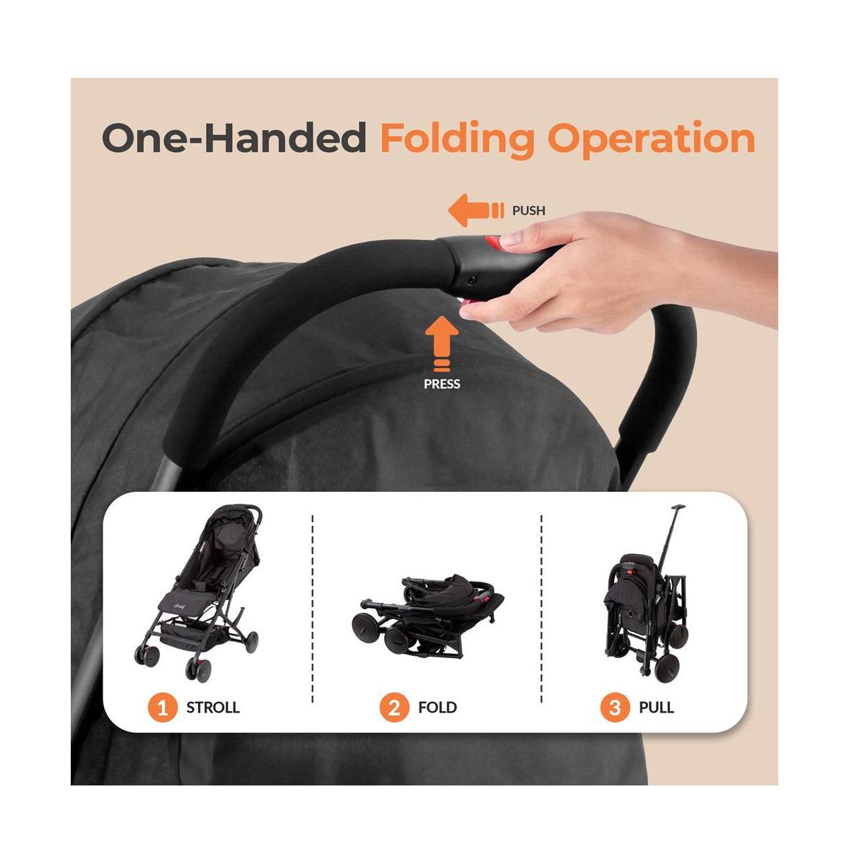 Compact & Portable Folding Baby Stroller – Lightweight, Easy to Fold ...
