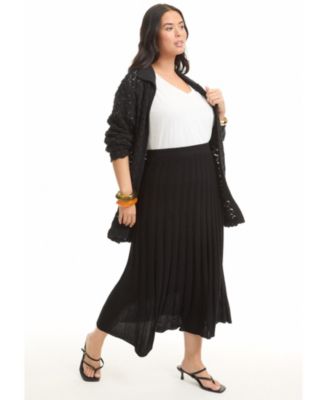 Women's June + Vie Pleated Midi Skirt