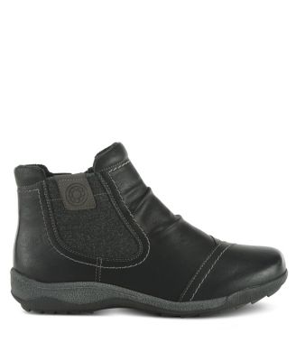 Atella Low Profile Bootie with Elastic Gore, Inside Zipper, and Cushioned Insole