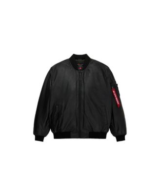 Men's Leather Ma-1 Flight Jacket
