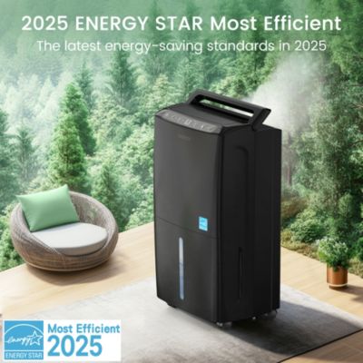 80 Pint Energy Star Dehumidifier with Drain Hose for Home, Basement & Large Space, up to 5000 Sq. Ft