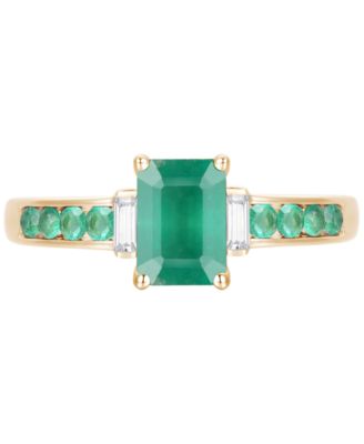 Gemstone and Diamond Ring (1/20 ct. t.w.) in 14K White Gold (also in 14K Gold)