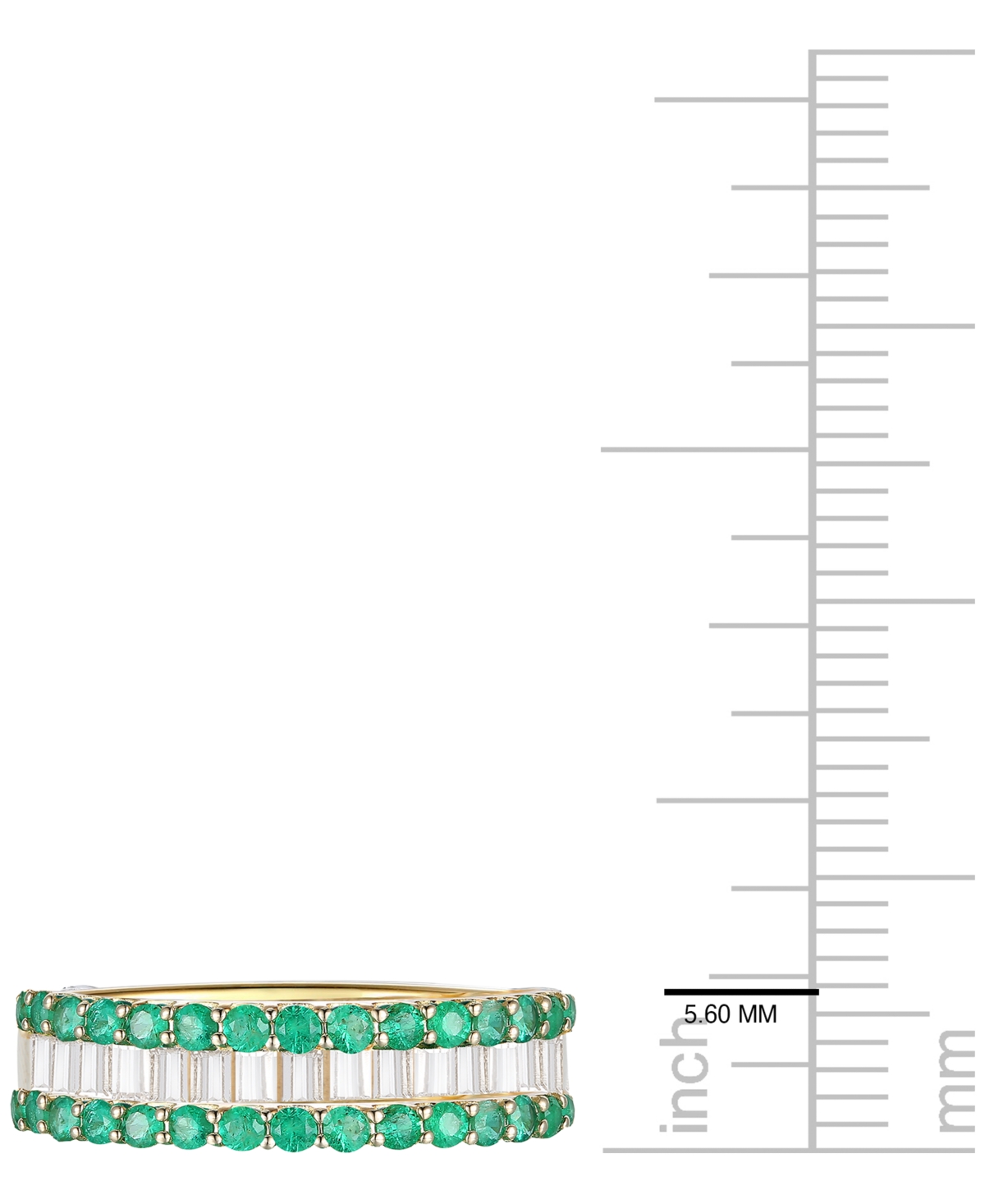 Macy's Gemstone And Diamond Ring (1/4 Ct. T.w.) In 14k Gold And White Gold In Multi