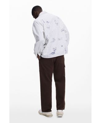 Men's Striped shirt with illustrations