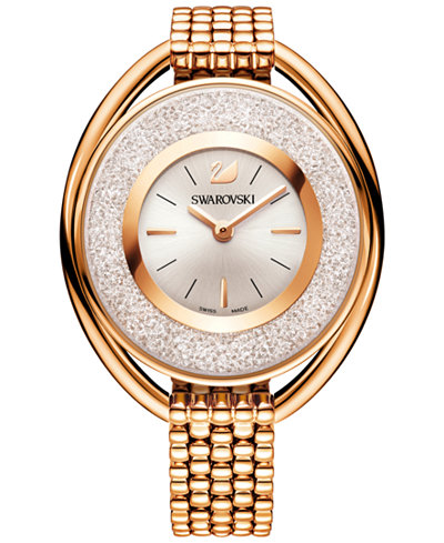 Swarovski Women's Swiss Crystalline Rose Gold-Tone PVD Stainless Steel Watch 37mm