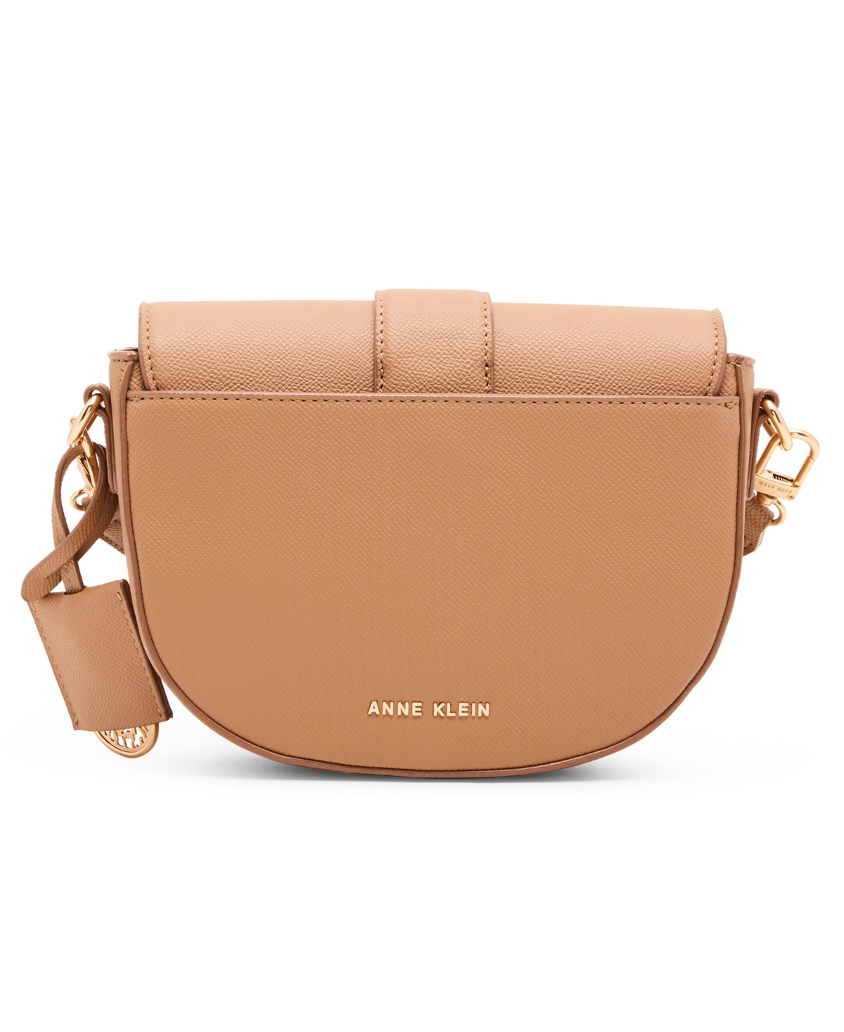 Anne Klein Covered Buckle Small Crossbody Bag In Brown