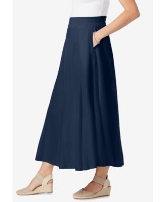 Plus Size Wide Elastic Waist Skirt