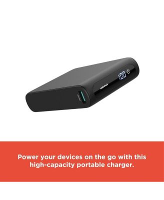 Portable Charger Power Bank 20,000 mAh 74 Watt Hour With Digital Display and USB A and USB C Fast Charging 2309276 Black
