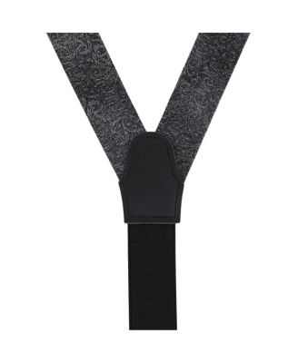 Men's Esteban Scrolling Vines Tone on Tone Patterned Silk Formal End Brace