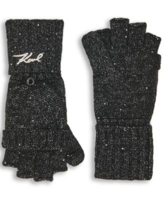 Women's Sequin Flip Top Gloves