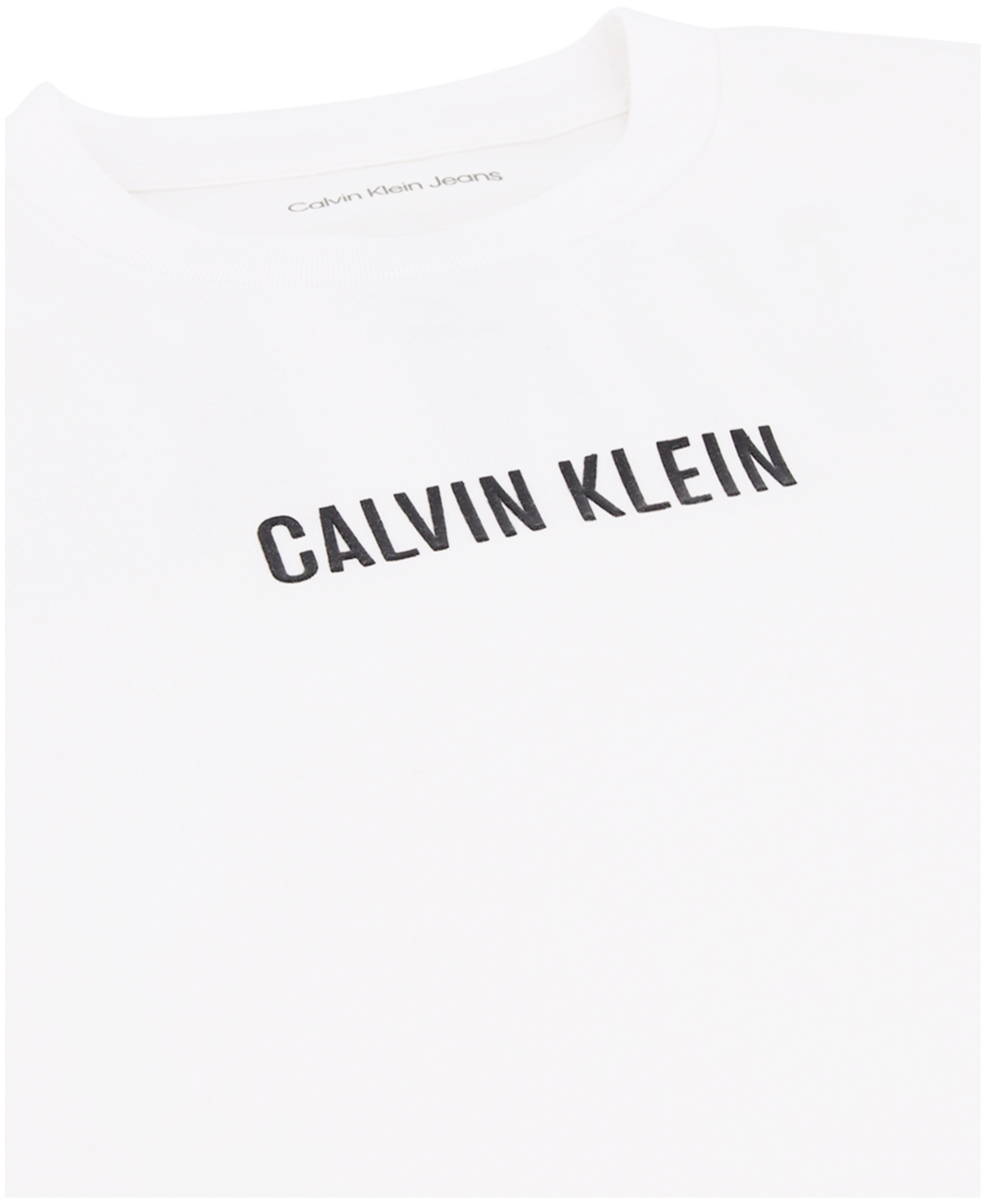 Calvin Klein Boys 8-20 Impact Font Long Sleeve T-shirt In White