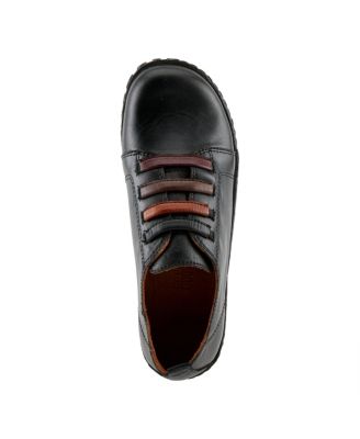 Emmalina Leather Slip-On Shoe with Removable Insole and No-Tie Elastic Laces