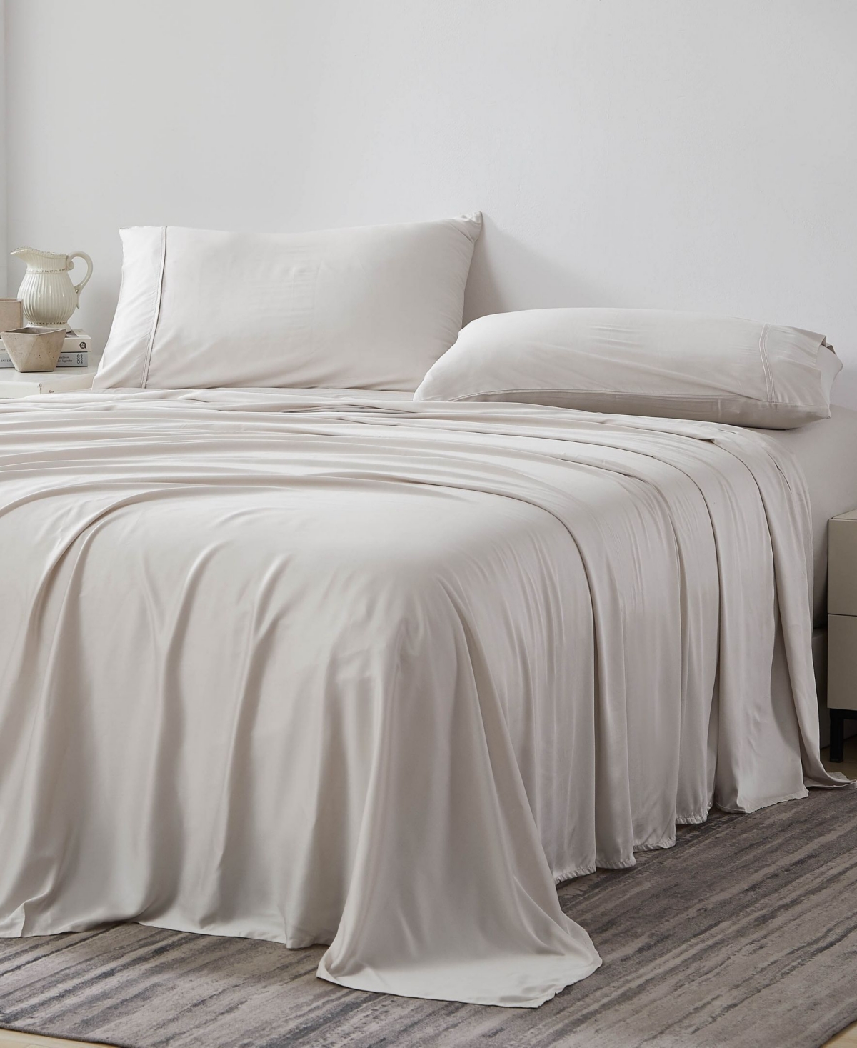 Southshore Fine Linens Solid Extra Deep Pocket 500-thread Count 4-pc. Sheet Set, Full In White