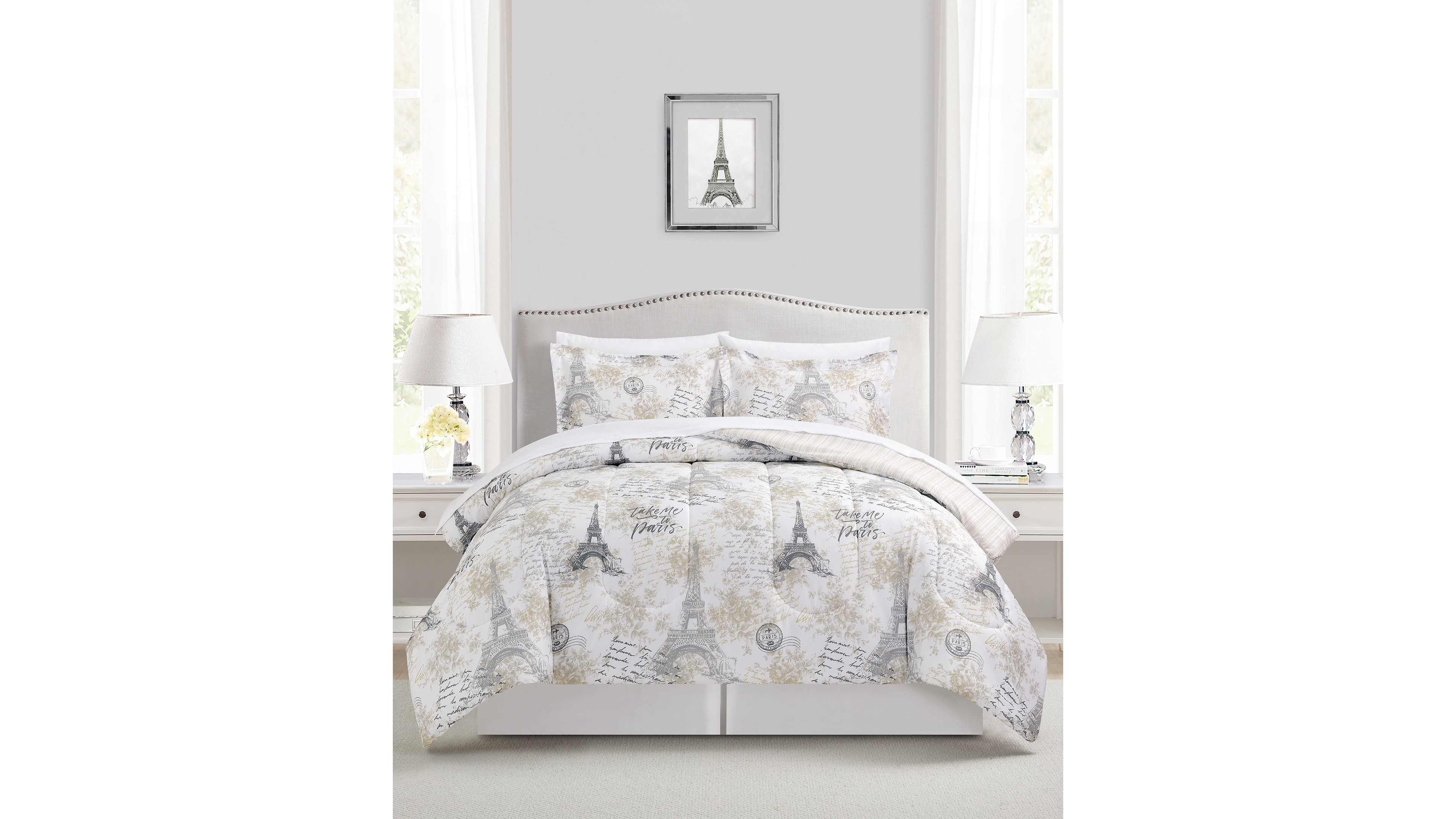 Sunham Paris Floral 8-Pc. Comforter Set