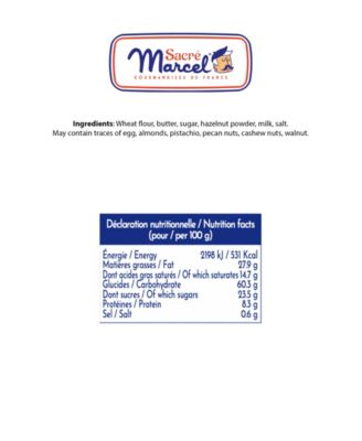 La C&ocirc;te Basque Tin with Hazelnut Biscuits, 3.5 oz.