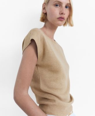 Women's Short-Sleeved Fine-Knit Sweater