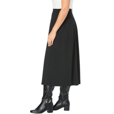 Plus Size Ponte Knit A-Line Skirt
