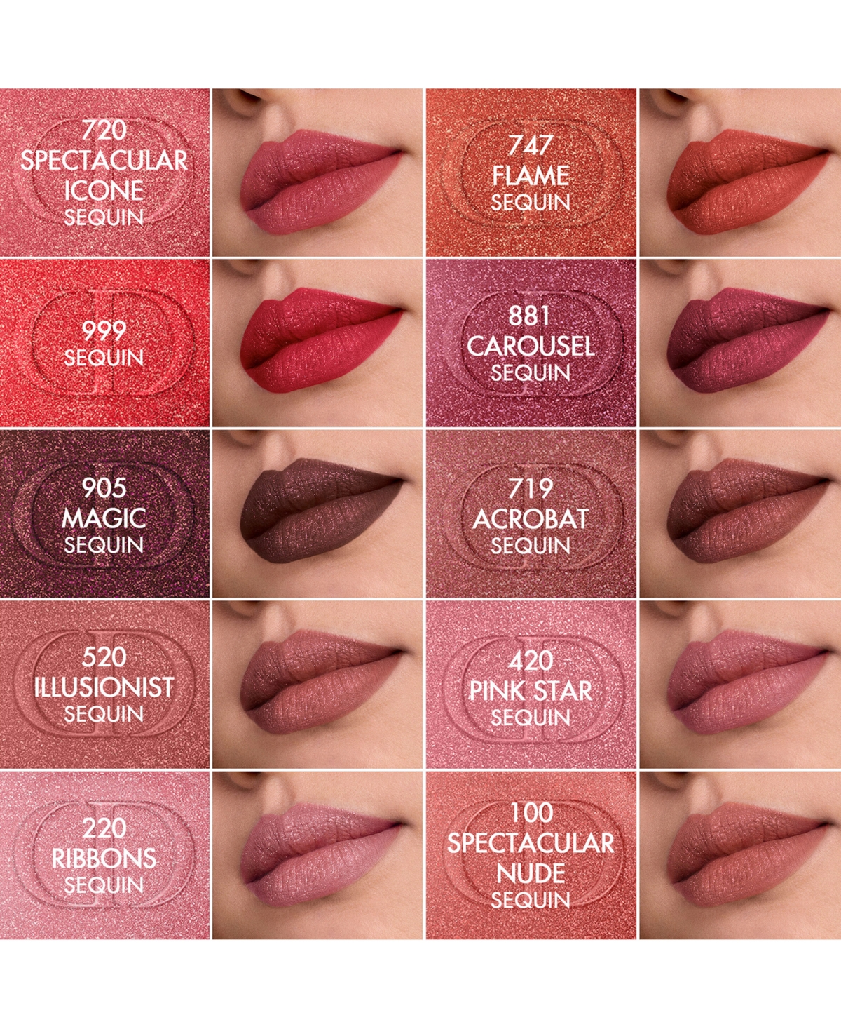 Dior Rouge Forever Limited Edition Liquid Sequin Duo Lipstick In Burgundy