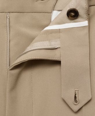 Men's Pleated Slim-Fit Pants