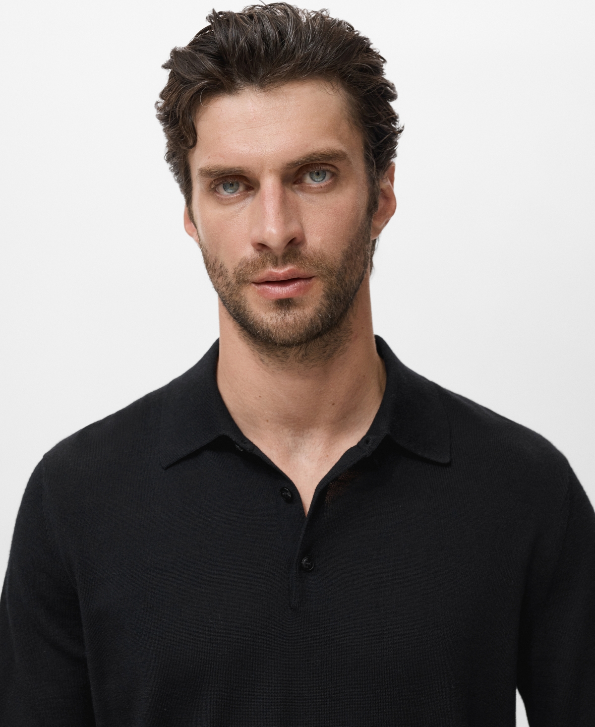 Mango Men's Wool Knitted Polo Sweater In Multi