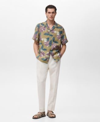 MANGO - Men's Printed Short-Sleeved Shirt