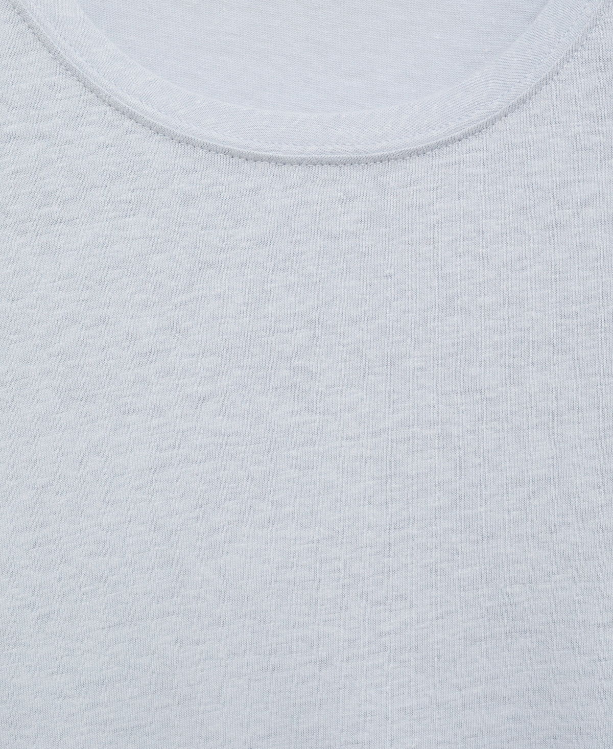 Mango Slim Fit Linen Blend T-shirt In Green