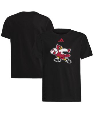 adidas - Big Boys and Girls Black Louisville Cardinals 1980s Throwback T-Shirt
