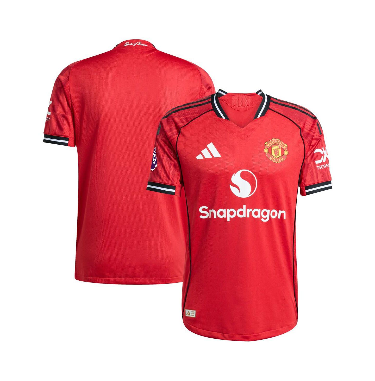 Мужской топ adidas Red Manchester United Home 2025/26 Authentic Player Jersey — фото 1