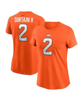 Nike - Women's Patrick Surtain II Orange Denver Broncos Player Name Number T-Shirt