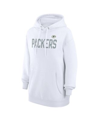 Women's White Green Bay Packers Dot Print Pullover Hoodie