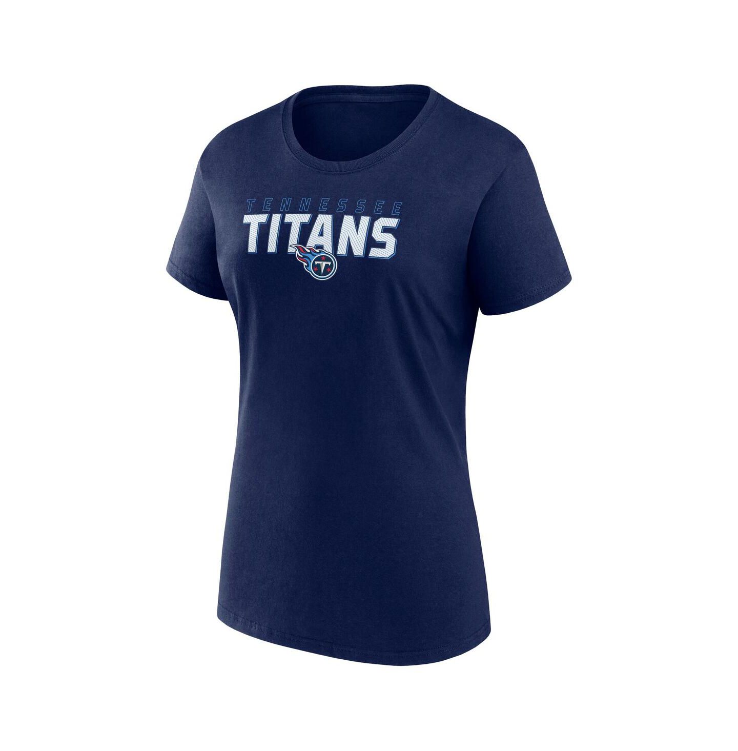 Женская футболка Logo Athletic Navy Tennessee Titans Lean — фото 2
